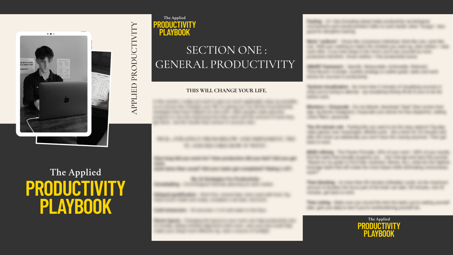 The Applied Productivity Playbook