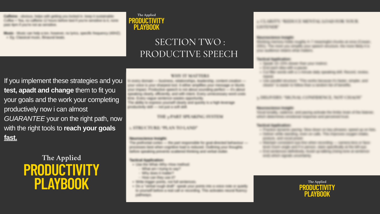 The Applied Productivity Playbook
